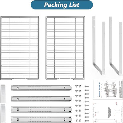 LOVMOR 2 Tier Individual Pull Out Cabinet Organizer 20" W x 21" D, Slide Out - Image 8