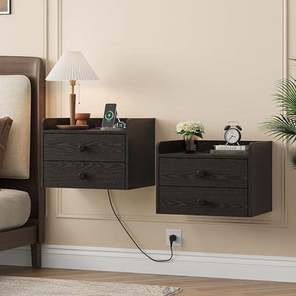 Floating Nightstand Set of 2 by Vabches