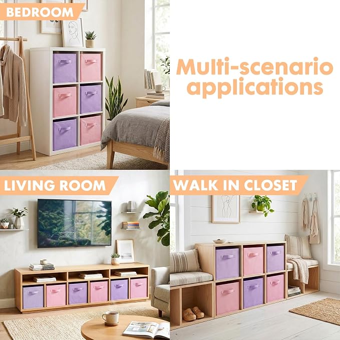 ShellKingdom Storage Bins, Foldable Fabric Storage Cubes And Cloth Storage - Image 8