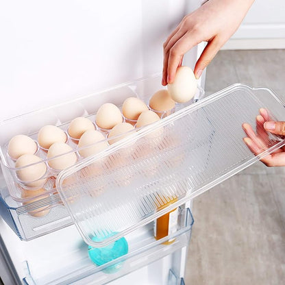 JAMOR 12 Grid Egg Storage Box Refrigerator Egg Rack Tray - Image 6