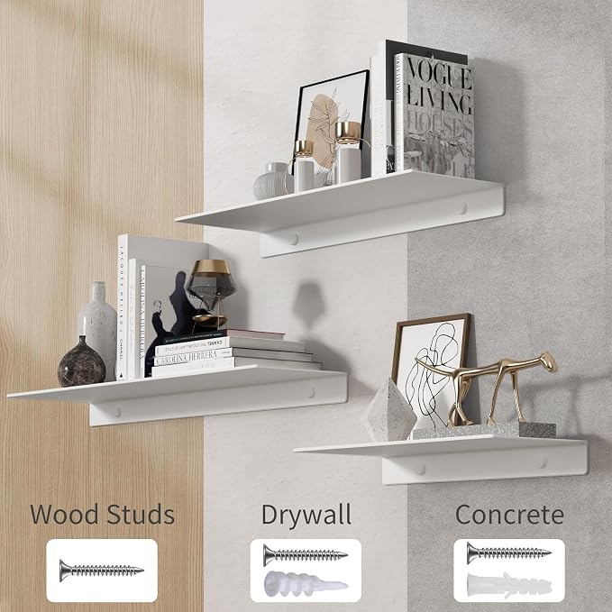 Danpoo 8 inch White Small Floating Shelves - Image 7