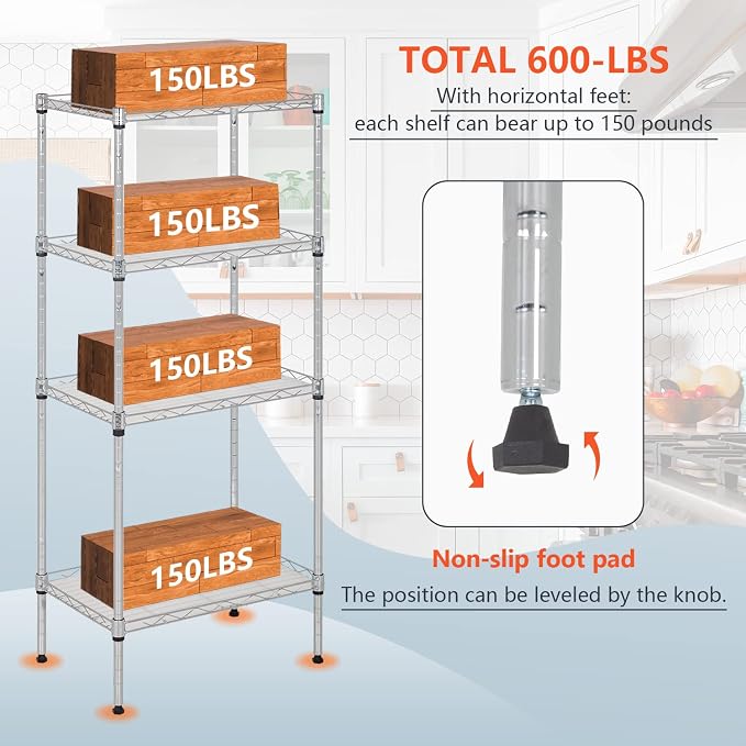 FDW 18L x 12W x 44H Wire Shelves - Image 4