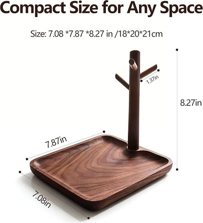 Solid Black Walnut Wooden Key Tray, Key Bowl - Image 4