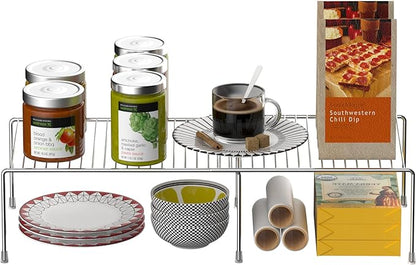 Redrubbit Expandable Metal Rustproof Kitchen Counter & Cabinet Shelf, 1 Shelf - Image 4