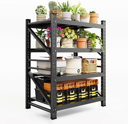 40" Wide Storage Shelves, 2000LBS Garage Shelving Heavy Duty, Standing Shelf by LISSIMO