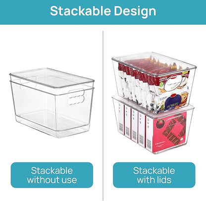 Vtopmart 8 Pack Clear Stackable Storage Bins - Image 3