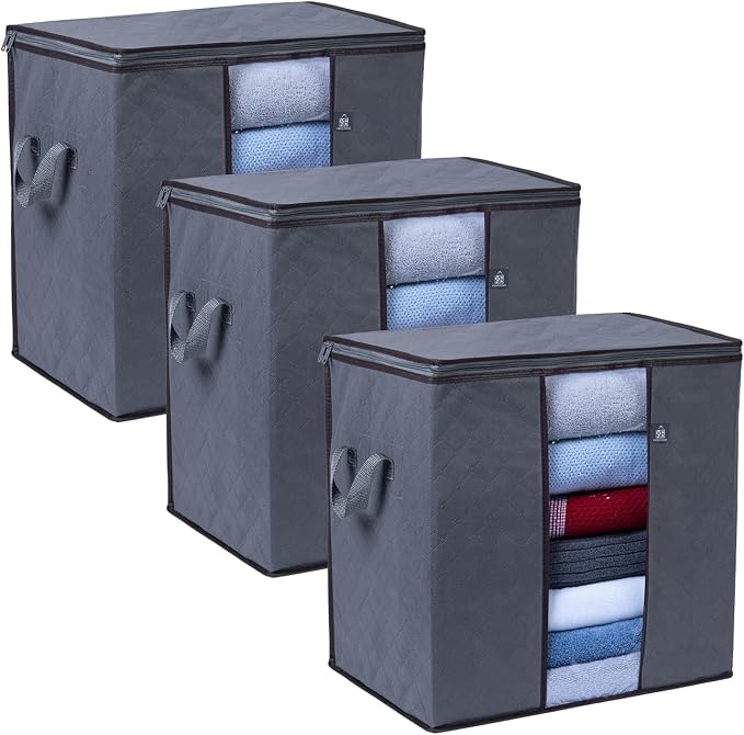 VENO 3 Pack Clothes Storage Bag Organizer by Veno