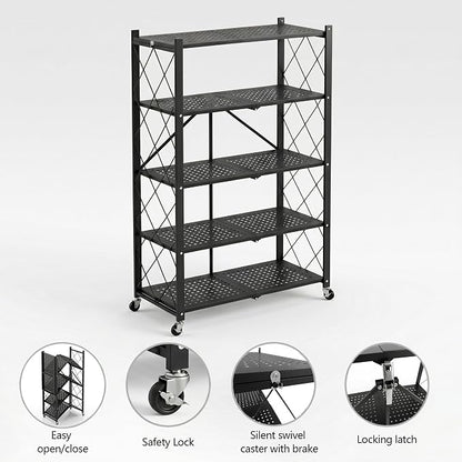 5-Tier Foldable Storage Shelves - Image 8