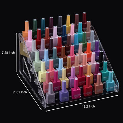 SUTOKAKA 7-Tier Clear Acrylic Nail Polish Organizer Stand | 7-tier clear - Image 3