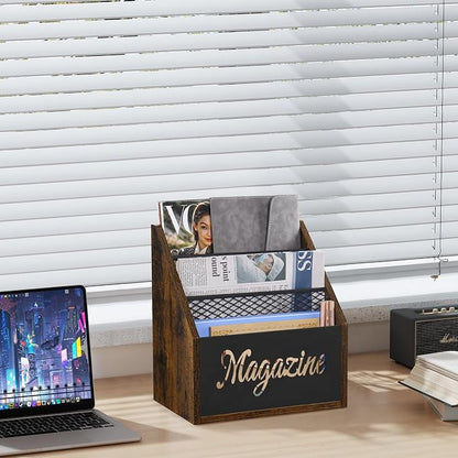 YINMIT Magazine Holder, Stepped 3 Tier Magazine Rack Floor | Magazine Storage - Image 8