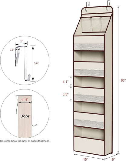 Univivi 6-Shelf Over Door Hanging Organizer Fabric Baby Door Storage - Image 3