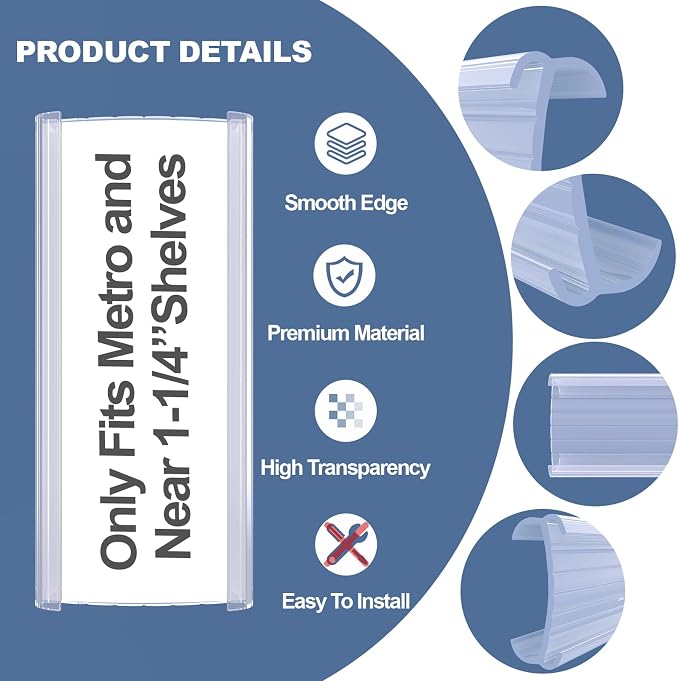 30 Pcs Label Holder Shelf Labels, Wire Shelf Label Holder - Image 3
