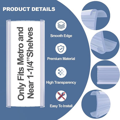 100 Pcs Label Holder Shelf Labels, Wire Shelf Label Holder - Image 3