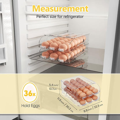 Egg Holder for Fridge, Automatic Steady Rolling Egg Container - Image 6