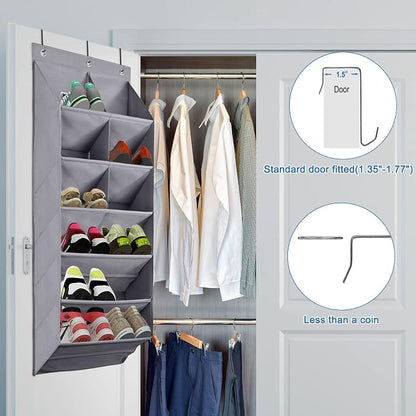 FENTEC 2 Pack Over the Door Shoe Organizer, Hanging Shoe Organizer, 6-Tier - Image 7