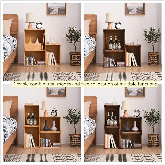 KIRIGEN Stackable Wood Storage Cube - Image 9