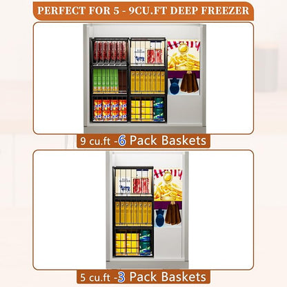 Large Freezer Organizer Bins, Upgrade Quick Expand/Collapse Feature, - Image 6