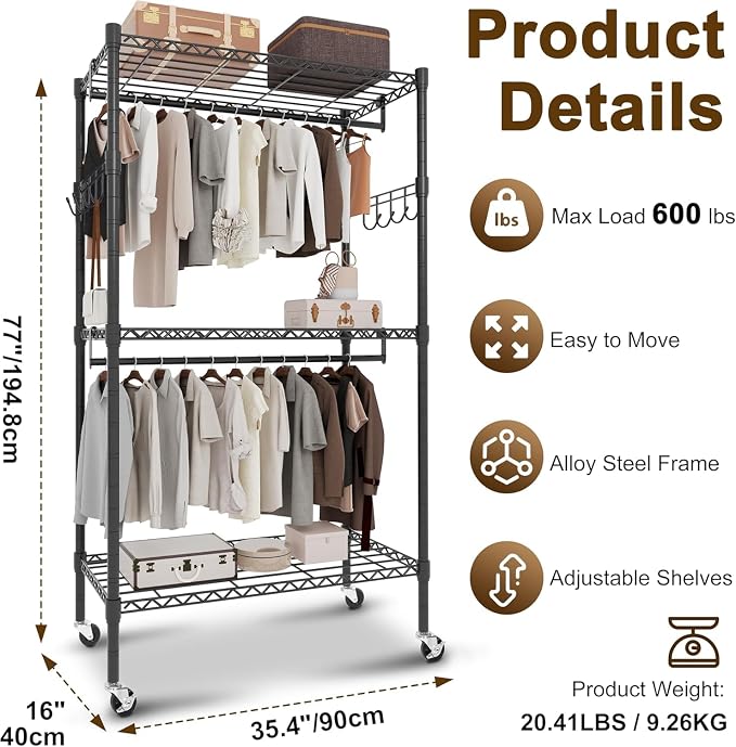 Whitmor Modern Industrial Wardrobe - Image 2