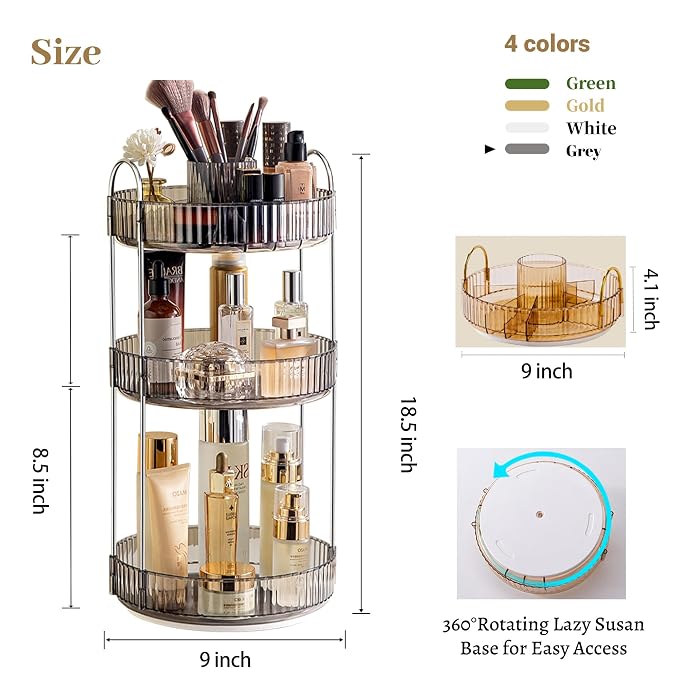 Aveniee 360° Rotating Makeup Organizer - Image 4