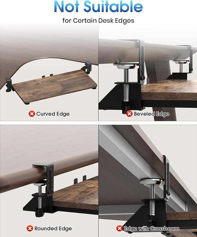Large Keyboard Tray Under Desk, Pull Out Keyboard & Mouse Tray - Image 6