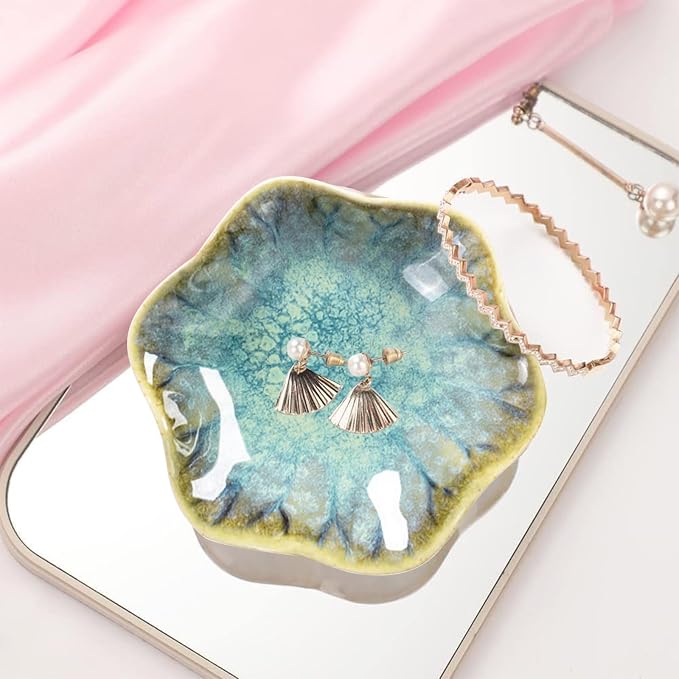 Ceramic Jewelry Dish, Leaf Jewelry Tray Key Tray, Jewelry Holder, Small Ring - Image 6