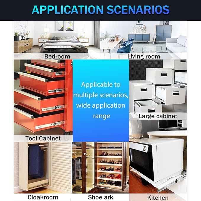 YENUO Heavy Duty Drawer Slides Full Extension 12 to 40 Inch Capacity 225 LB | - Image 8