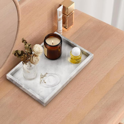 Real Natural Marble Tray for Bathroom, Kitchen and Desktop, Rectangle Genuine - Image 5