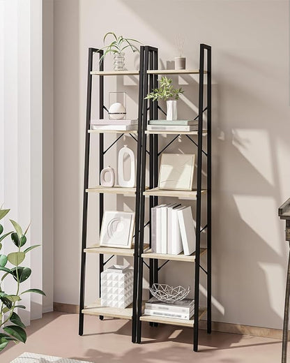 Hzuaneri Ladder Shelf, Freestanding Corner Storage Shelf | Bookcase - Image 6