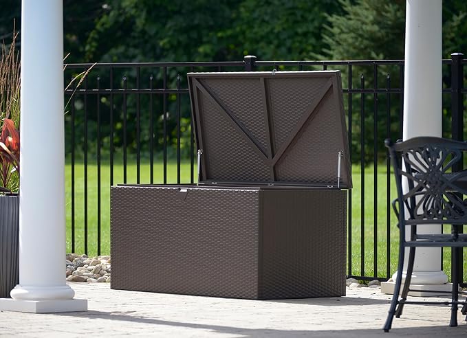 Arrow 4' x 2' x 2' Spacemaker Espresso 134 Gallon Hot-Dipped Galvanized Steel - Image 14
