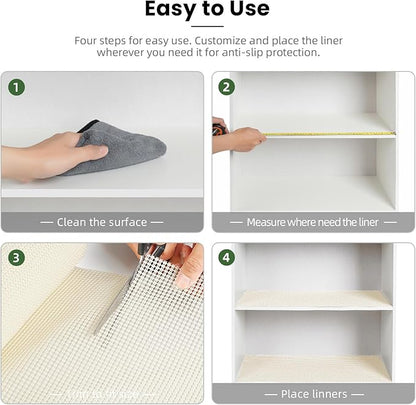 BAGAIL Non-Adhesive Shelf Liner, Thick Strong Grip Drawer Liners - Image 6