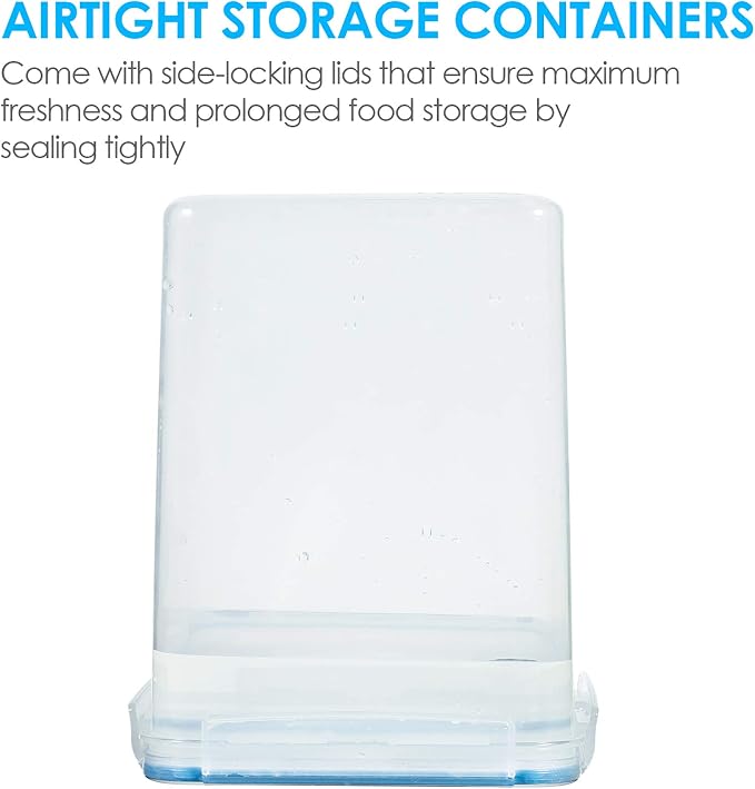 Vtopmart Large Food Storage Containers 5.2L / 175oz, 4 Pieces BPA Free Plastic - Image 5