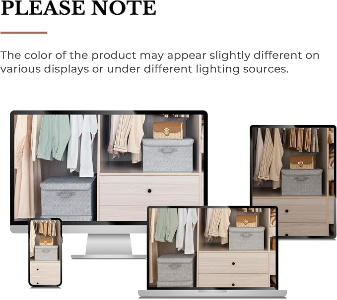 GRANNY SAYS Storage Boxes with Lids, Fabric Storage Bins, Keepsake Box - Image 9