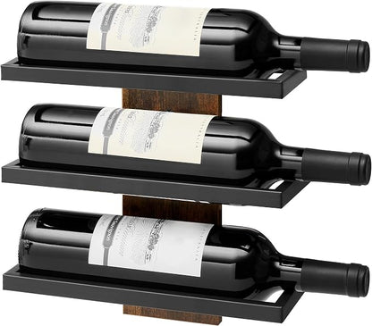 Hoctieon 3-Tier Wall Mount Wine Rack, Wall Mounted Wine Bottle Racks by Hoctieon
