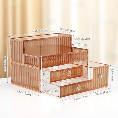 Youdepot Golden Tempered Glass Vanity Organizer - Image 6