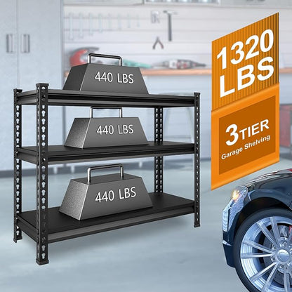 3-Tier Garage Shelving Heavy Duty, 40”W x 18”D x 36”H Metal Shelving Unit，1320 - Image 4