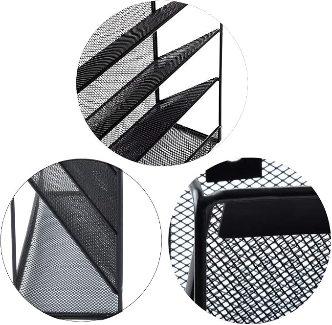EASEPRES Hanging File Holder Organizer, 6 Tier Mesh Metal Wall Mount Document - Image 4