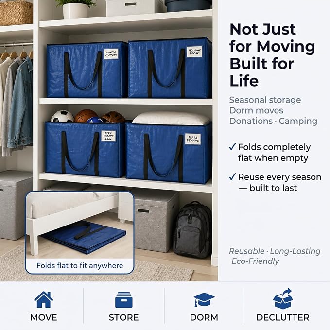 ClearSpace Heavy Duty Moving Bags or Storage Bag – Large Moving Boxes - Image 9