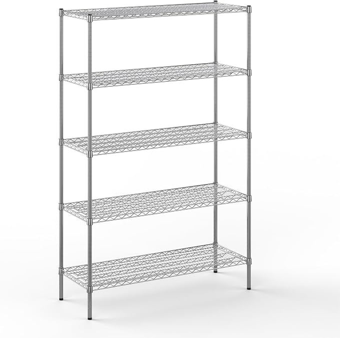 18" Deep x 48" Wide x 74" Height Wire Shelving Kit | 5-Tier | NSF Commercial by Regal+Altair