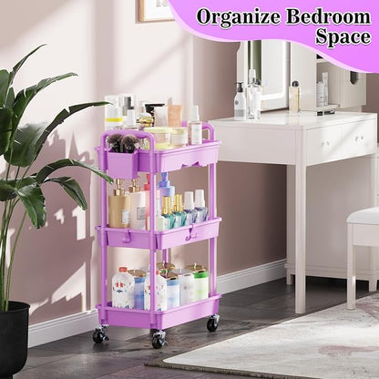 SUNALLY 3 Tier Rolling Cart Organizer - Image 7