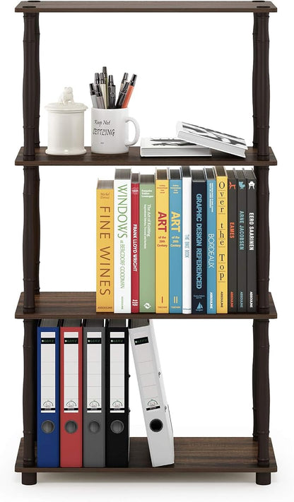 Furinno Turn-N-Tube 4-Tier Multipurpose Shelf Display Rack, Classic Tubes - Image 4