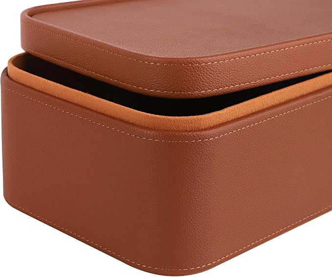 HofferRuffer Faux Leather Decorative Storage Boxes, Dust proof Storage Shelf - Image 8