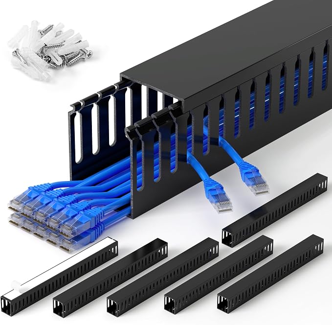 99in Professional Server Rack Cable Management Raceway, H2.4in x W2in Large by ZhiYo
