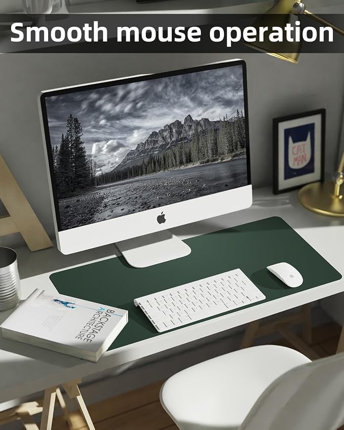 PULeather Non-Slip Desk Mat, Large Mouse Pad & Laptop Desk Pad - Image 7