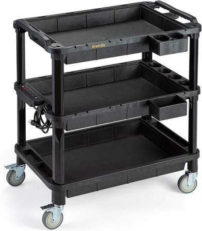 3-Shelf Rolling Utility Cart by ELAFROS
