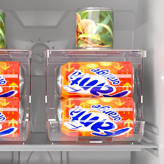 2 Pack Soda Can Organizer for Refrigerator, Stackable Canned Food Pop Cans - Image 7