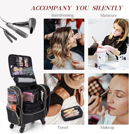 Stagiant Rolling Makeup Train Case, Professional Makeup Case, Travel Cosmetic - Image 8