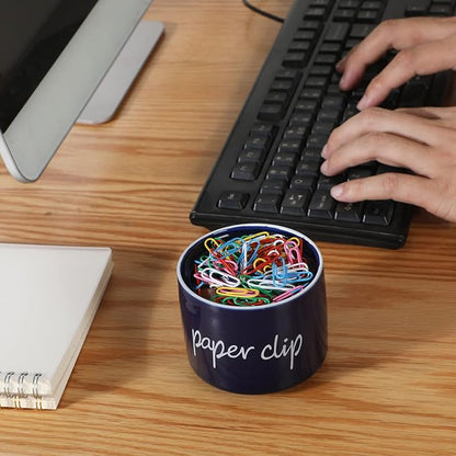 ONTUBE Porcelain Paper Clip Holders, Ceramic Paper Clip Organizer - Image 7