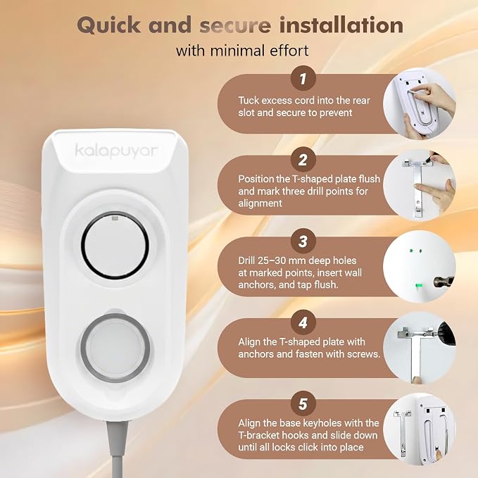 2025 Wall-Mount Hair Dryer 4 Heat 2 Speed Settings High-Speed 1600W Bathroom - Image 8