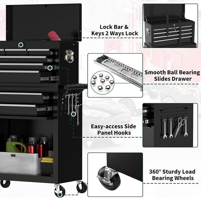 8-Drawer Heavy Duty Tool Chest - Image 4