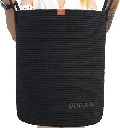 large tall sturdier Laundry Hamper Basket Woven Storage Baskets by GOCAN